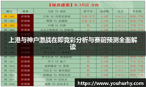 上港与神户激战在即竞彩分析与赛前预测全面解读